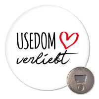 Magnet Usedom verliebt 59mm K&uuml;hlschrankmagnet