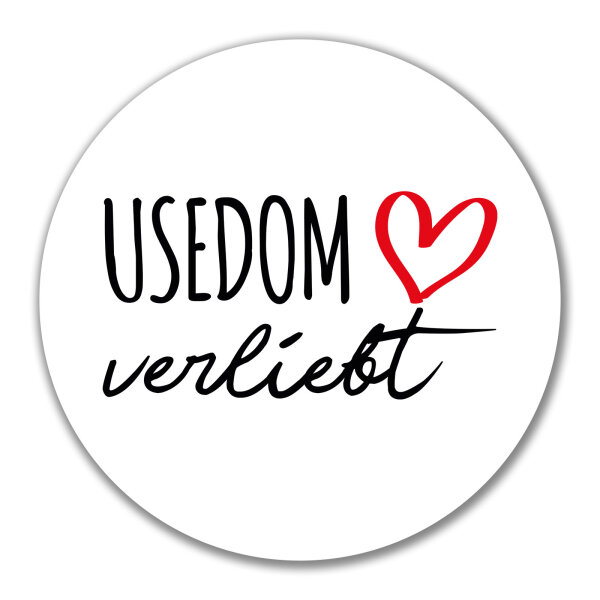Aufkleber Usedom verliebt 10cm Sticker