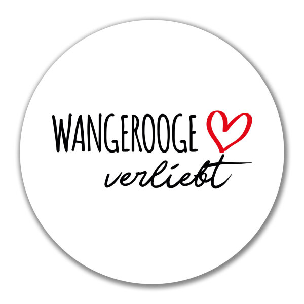 Aufkleber Wangerooge verliebt 10cm Sticker