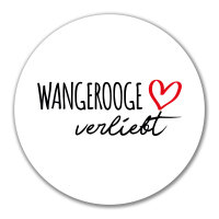 Aufkleber Wangerooge verliebt 10cm Sticker