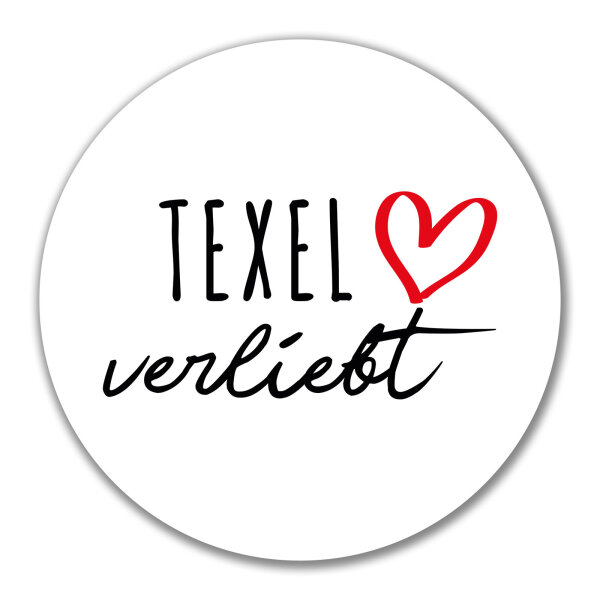 Aufkleber Texel verliebt 10cm Sticker