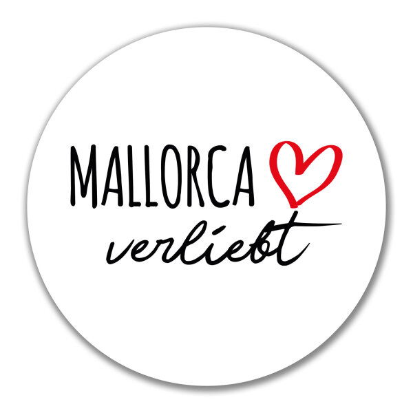 Aufkleber Mallorca verliebt 10cm Sticker