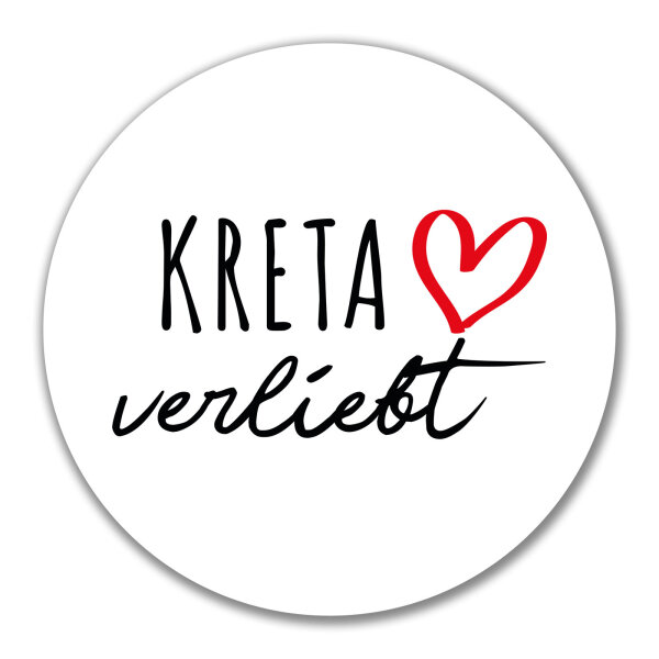 Aufkleber Kreta verliebt 10cm Sticker