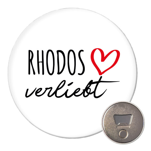 Magnet Rhodos verliebt 59mm Kühlschrankmagnet Flaschenöffner