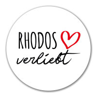 Aufkleber Rhodos verliebt 10cm Sticker