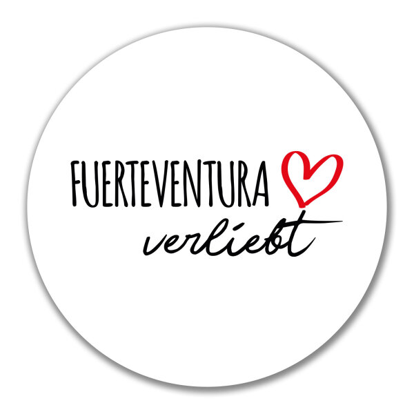 Aufkleber Fuerteventura verliebt 10cm Sticker