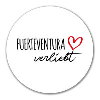 Aufkleber Fuerteventura verliebt 10cm Sticker