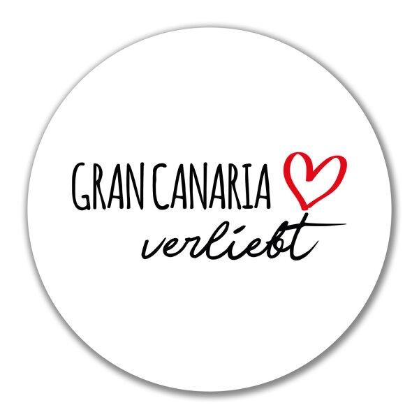 Aufkleber Gran Canaria verliebt 10cm Sticker
