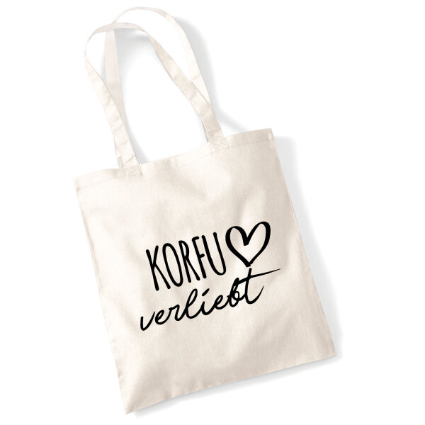 Jutebeutel Korfu verliebt 10 Liter