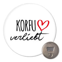 Magnet Korfu verliebt 59mm Kühlschrankmagnet...