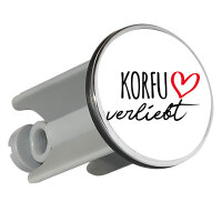 Waschbeckenstöpsel Korfu verliebt 4cm Abflussstopfen