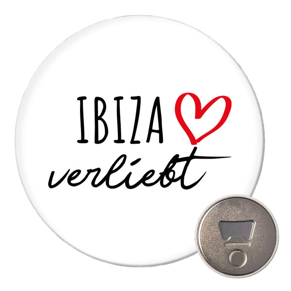 Magnet Ibiza verliebt 59mm Kühlschrankmagnet Flaschenöffner