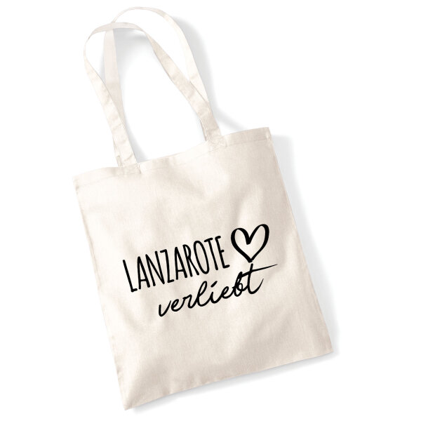 Jutebeutel Lanzarote verliebt 10 Liter
