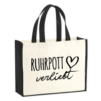 Jutetasche Ruhrpott verliebt 21 Liter Black