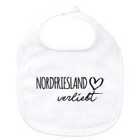 Baby Lätzchen Nordfriesland verliebt Klettverschluss