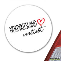 Aufkleber Nordfriesland verliebt 10cm Sticker