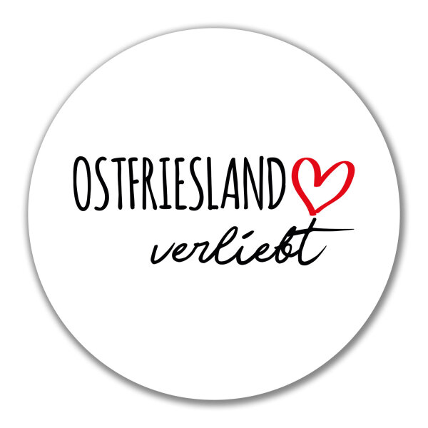 Aufkleber Ostfriesland verliebt 10cm Sticker