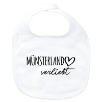 Baby Lätzchen Münsterland verliebt Klettverschluss