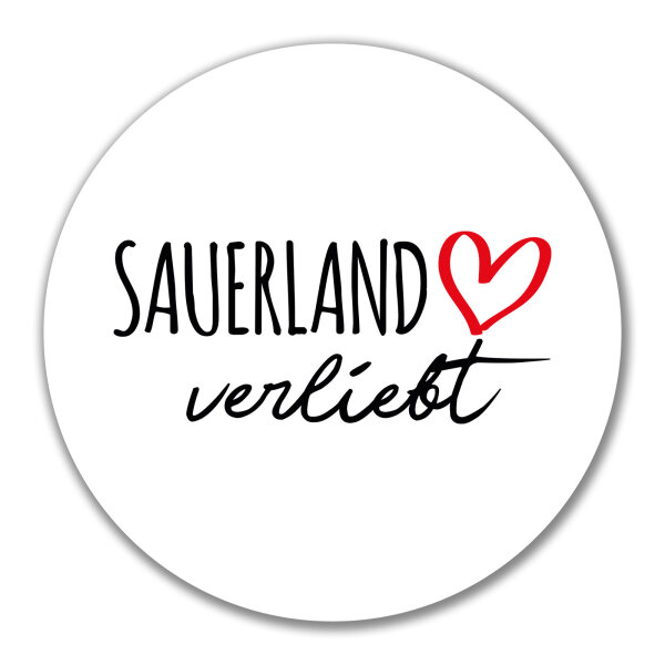 Aufkleber Sauerland verliebt 10cm Sticker