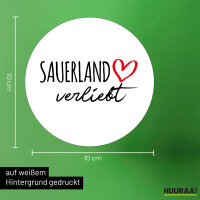 Aufkleber Sauerland verliebt 10cm Sticker