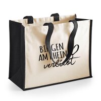 Jutetasche Nidderau verliebt Black 21 Liter