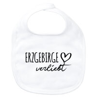 Baby Lätzchen Erzgebirge verliebt Klettverschluss