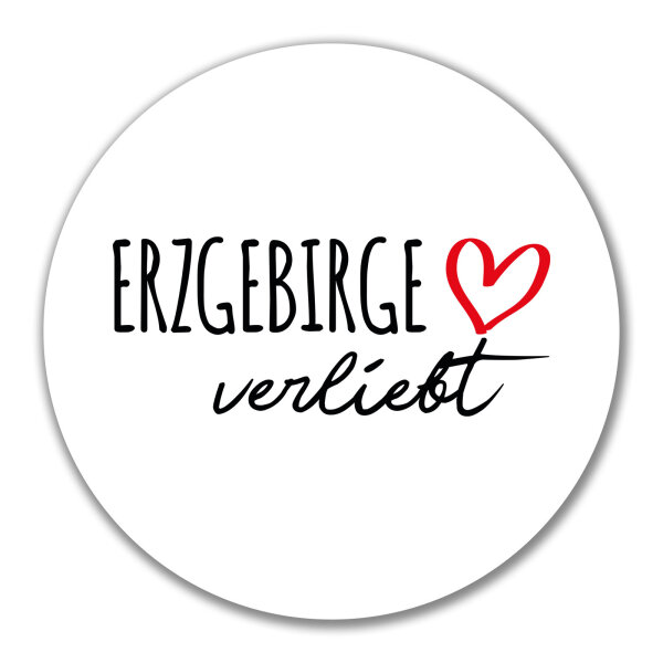 Aufkleber Erzgebirge verliebt 10cm Sticker