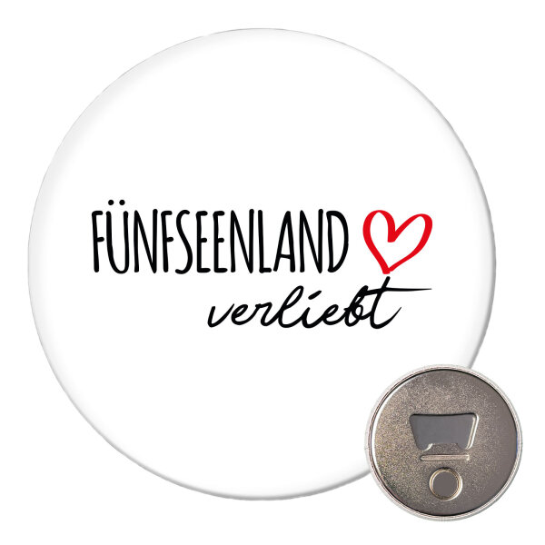 Magnet Fünfseenland verliebt 59mm Kühlschrankmagnet Flaschenöffner