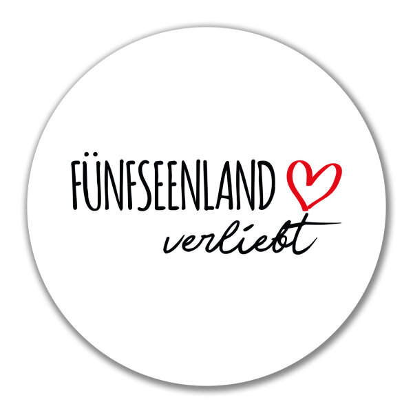 Aufkleber Fünfseenland verliebt 10cm Sticker