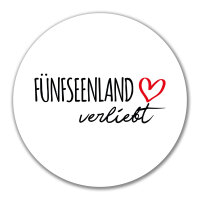 Aufkleber Fünfseenland verliebt 10cm Sticker