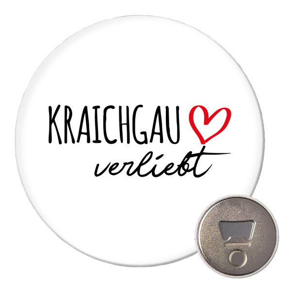 Magnet Kraichgau verliebt 59mm Kühlschrankmagnet Flaschenöffner