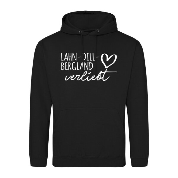 Unisex Hoodie Lahn-Dill-Bergland verliebt Größe S-3XL