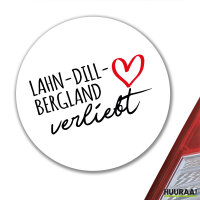 Aufkleber Lahn-Dill-Bergland verliebt 10cm Sticker