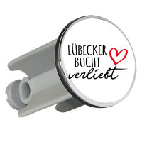 Waschbeckenstöpsel Lübecker Bucht verliebt 4cm Abflussstopfen