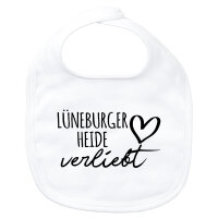 Baby Lätzchen Lüneburger Heide verliebt