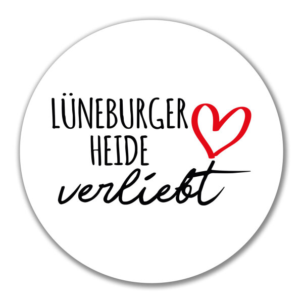 Aufkleber Lüneburger Heide verliebt 10cm Sticker