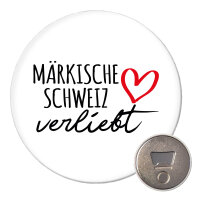 Magnet Märkische Schweiz verliebt 59mm Kühlschrankmagnet Flaschenöffner
