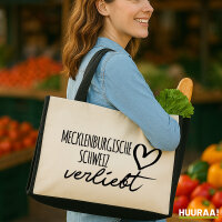 Jutetasche Mecklenburgische Schweiz verliebt 21 Liter Black