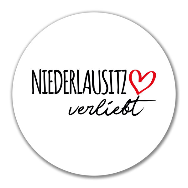 Aufkleber Niederlausitz verliebt 10cm Sticker