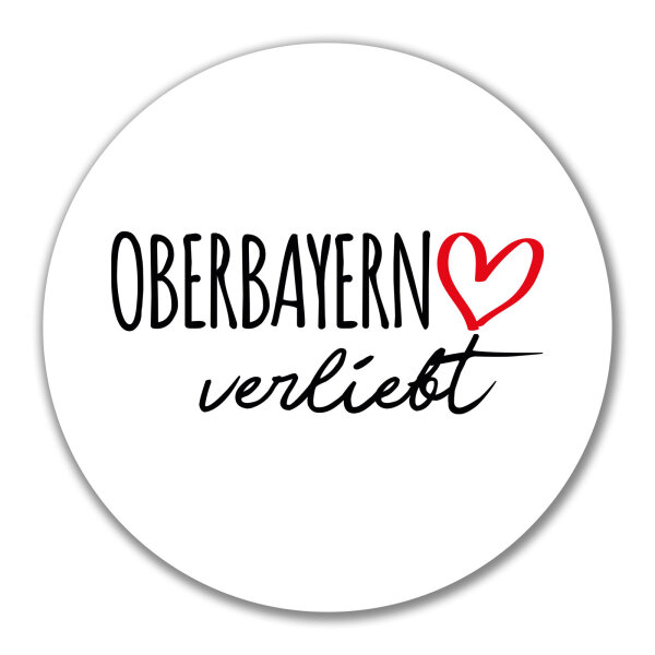Aufkleber Oberbayern verliebt 10cm Sticker