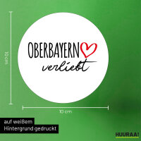 Aufkleber Oberbayern verliebt 10cm Sticker