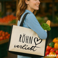 Jutetasche Röhn verliebt 21 Liter Black