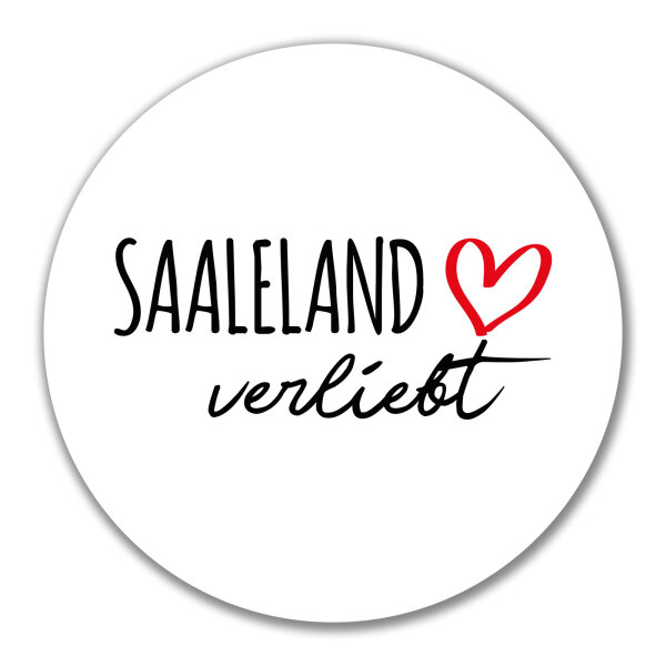 Aufkleber Saaleland verliebt 10cm Sticker