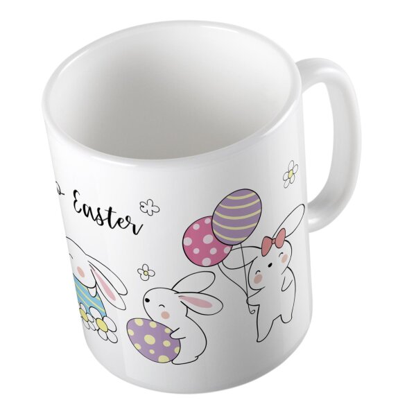 Kaffeetasse Hello Easter Hasen Weiß 330ml