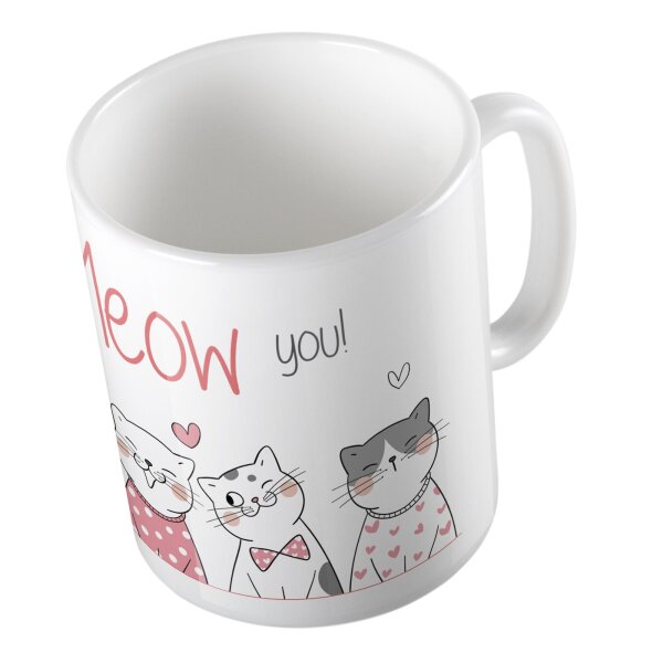 Kaffeetasse I really Meow you Kitten Weiß 330ml