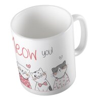Kaffeetasse I really Meow you Kitten Weiß 330ml