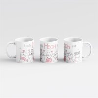 Kaffeetasse I really Meow you Kitten Weiß 330ml