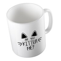 Kaffeetasse Are you Kitten Me Weiß 330ml