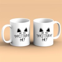Kaffeetasse Are you Kitten Me Weiß 330ml