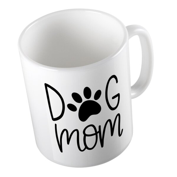 Kaffeetasse Dog Mom Hundemama Weiß 330ml